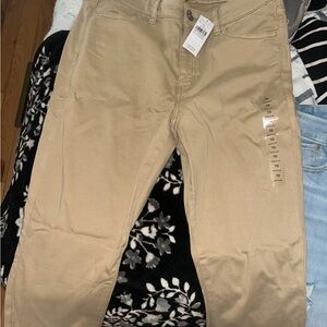 American Eagle Outfitters Women's Beige Straight Leg Jeans